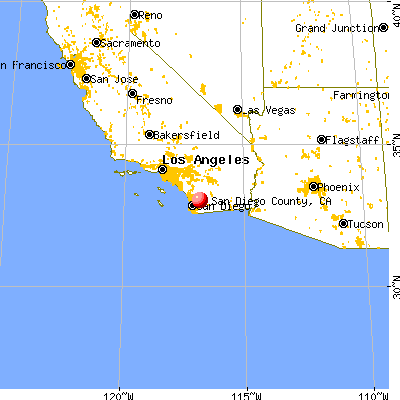 San Diego County, CA map from