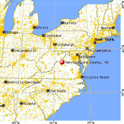 Harrisonburg Virginia Map