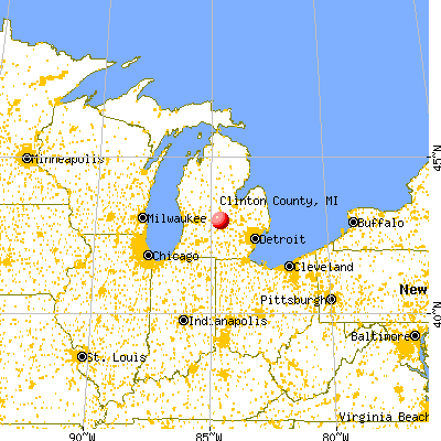 clinton county michigan township map