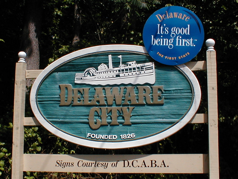 Delaware City, DE: Welcome Sign