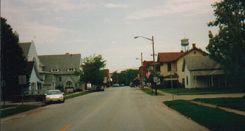 North Salem, IN: Pearl Street (main business street) North Salem, Indiana