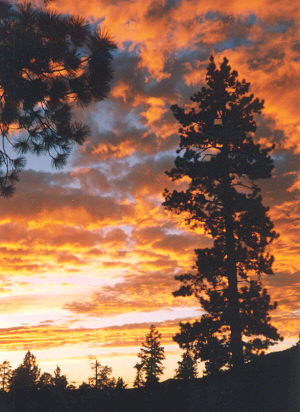 Big Bear Lake, CA : Sunset in Big Bear