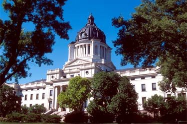 Pierre, SD: South Dakota's majestic State Capitol building in Pierre was completed in 1910. The Capitol complex features Capitol Lake, a man-made artesian lake adjacent to the Capitol Building. Many visitors come to see and feed the birds and enjoy the serene beauty of the lake.
