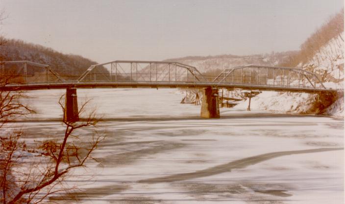 Point Marion, PA: Point Marion - Cheat River Bridge - January, 1978