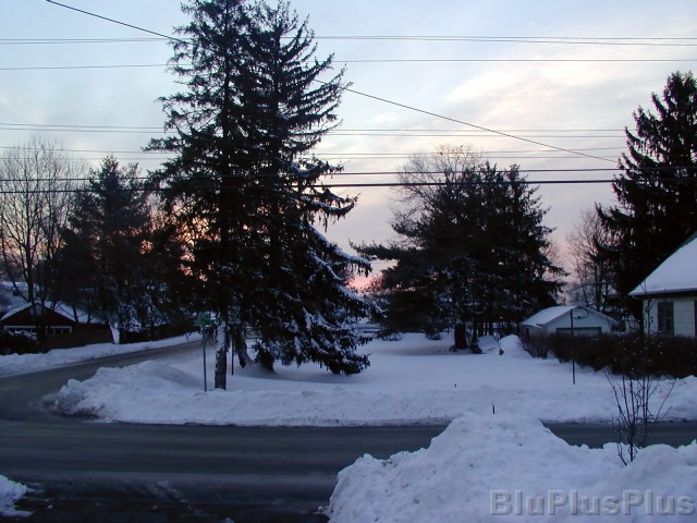 Middletown, NY: the corner of Hillcrest and Sproat st in Middletown, NY taken in the Winter