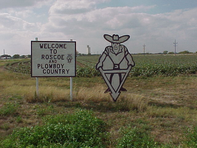 Roscoe, TX: Welcome to Roscoe and the home of the plowboys.