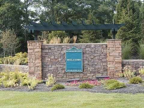 Springboro, OH : Welcome sign into Springboro