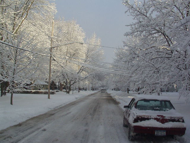 North Tonawanda, NY: beautiful winter street.