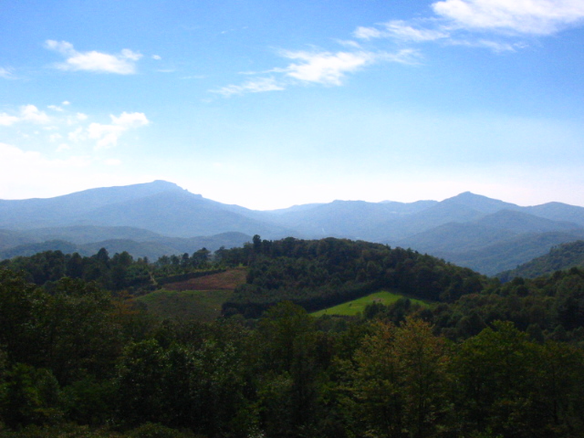 Boone, NC: awesome view of blueridge mtns., especially grandfather mtn.; pic taken by yours truely