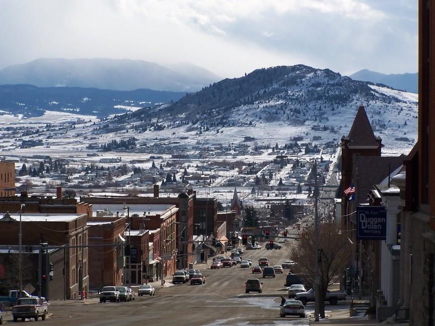 Butte-Silver Bow, MT: View of Butte from the Up-town area