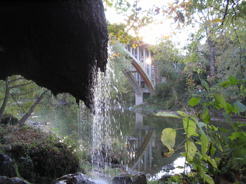 Crawfordsville, IN: Bridge over Sugar Creek in Crawfordsville, IN