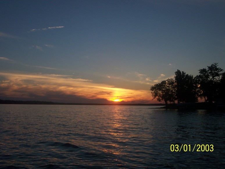 Alpena, MI: Long Lake sunset summer of 2005