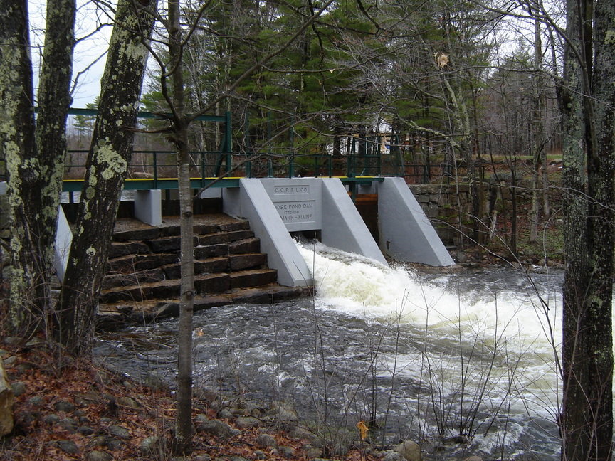 Denmark, ME : Denmark Dam on Moose Pond photo, picture, image (Maine