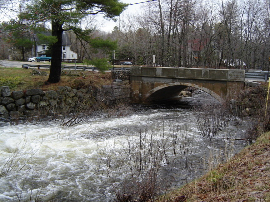 Denmark, ME Bridge below Moose Pond dam photo, picture, image (Maine