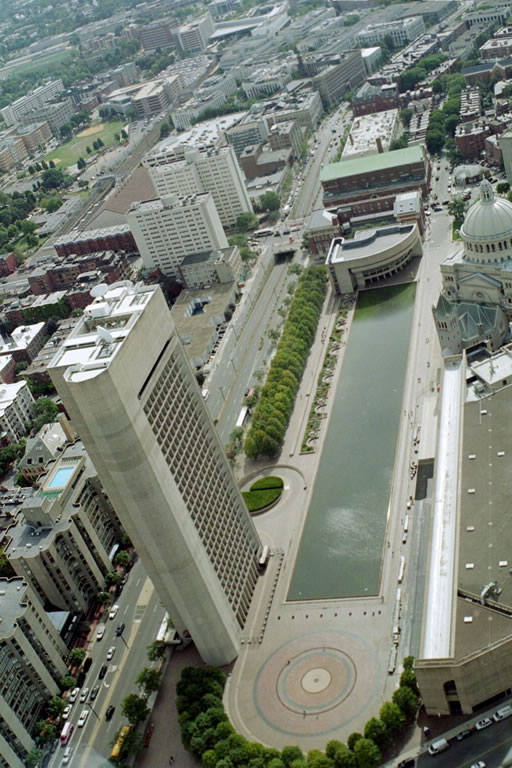 Boston, MA : View of the Christian Science Complex from the Prudential Skywalk