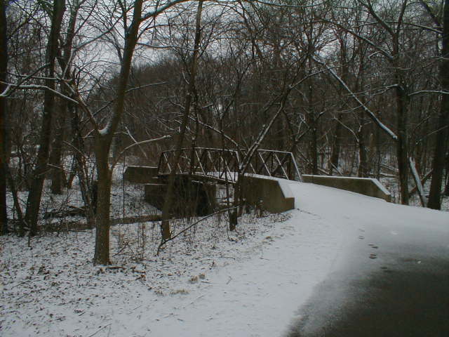 Shorewood, IL: Hammel woods path bridge