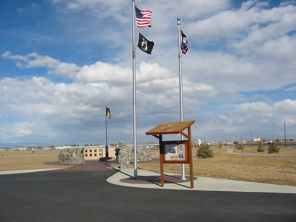 Powell, WY: Veteran's Memorial on the outskirts of Powell