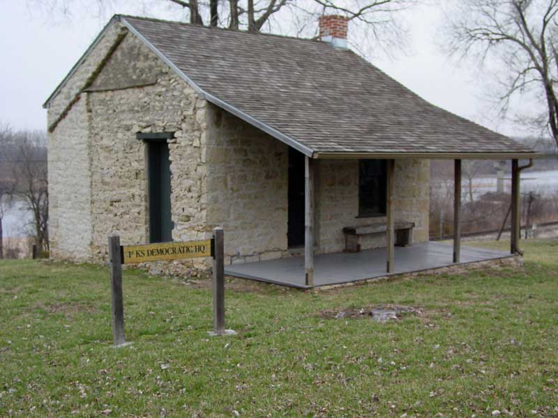 Lecompton, KS: First headquarters of the Kansas Democratic Party