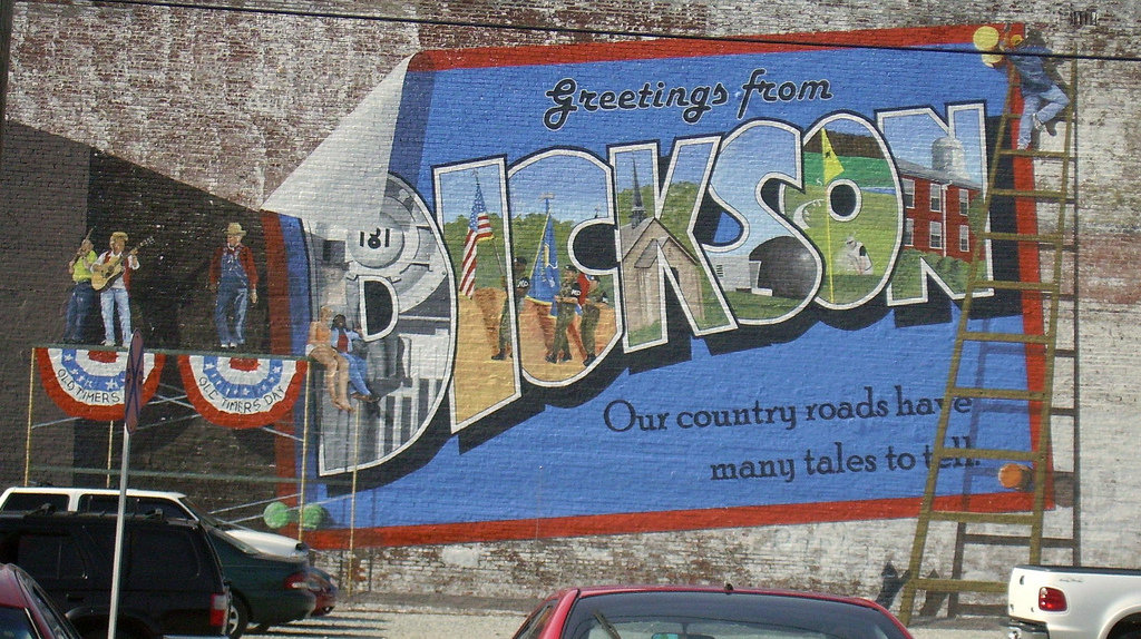 Dickson, TN: This hand-painted mural can be found in historic downtown Dickson, Tennessee
