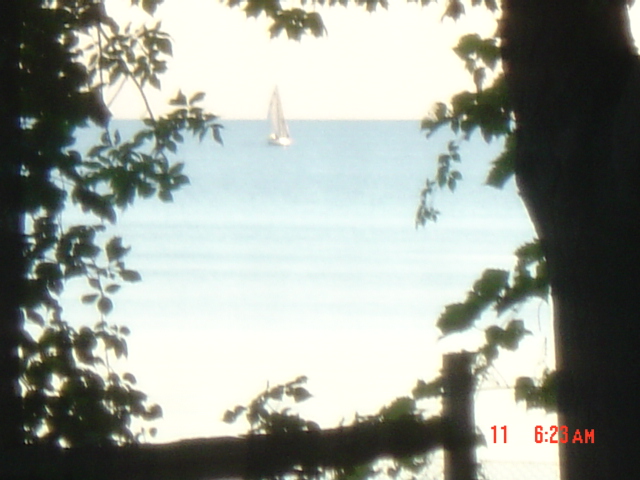Wilson, NY : Wilson, New York--Lake Ontario  Morning Sailboat 