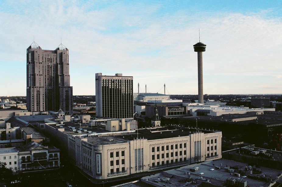 San Antonio, TX: rooftop city view