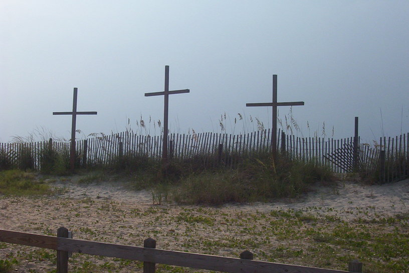 Myrtle Beach, SC : Crosses on the beach