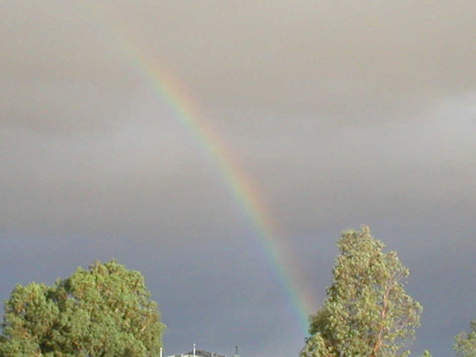Twentynine Palms, CA : Rainbow in the skyline of 29 palms