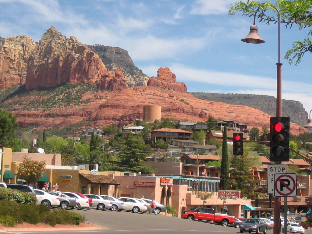 Sedona, AZ: Down town Sedona, AZ. April 2006