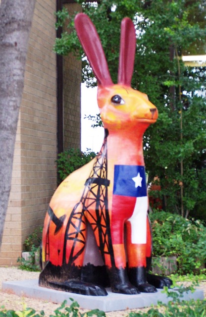 Odessa, TX: Oil Patch bunny rabbit in Odessa, Texas