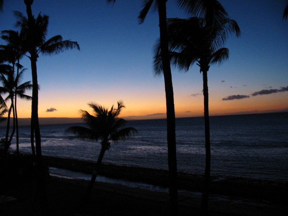 Hana, HI : Lahaina Sunset from Lanai