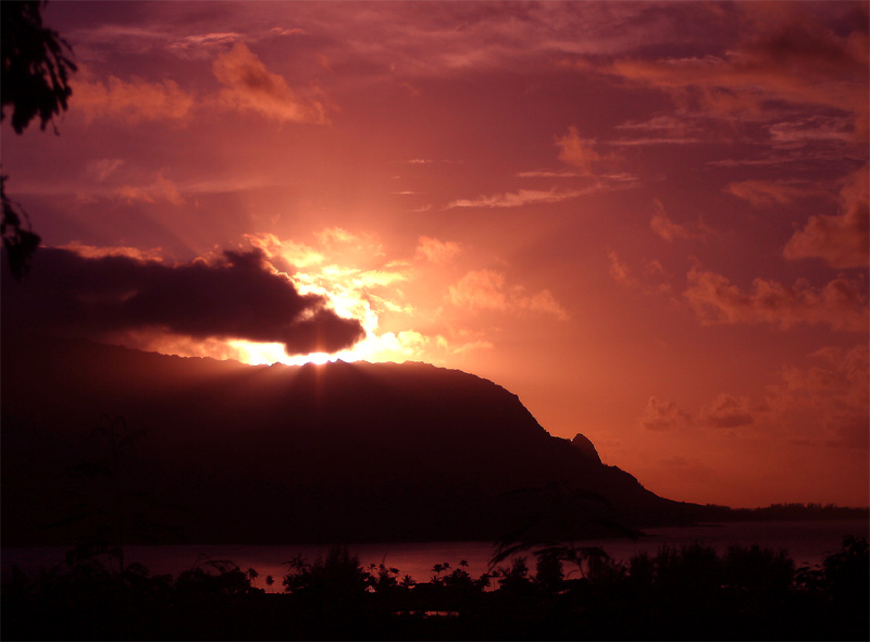 Hanalei, HI : Hanalei Bay Sunset