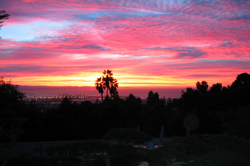 Rolling Hills, CA : Rolling Hills over looking L.A. harbour