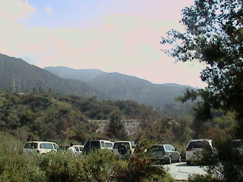 Altadena, CA: This is a view of Mt. Wilson from the Eaton Canyon park in Altadena.
