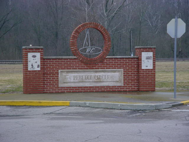 Hagerstown, IN : The sign representing Perfect Circle Corporation in Hagerstown, Indiana.