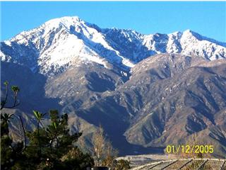 Rancho Cucamonga, CA: Mountains from our backyard