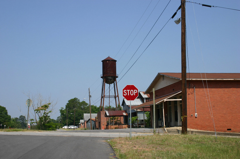 Chauncey, GA: Old Water Tower and Railroad Ave