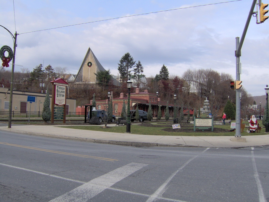 Tamaqua, PA: Depot Square Park and Train Station from 5 Points