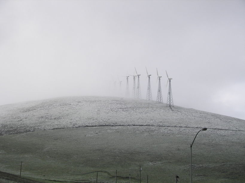 Livermore, CA Into the Winter storm on the Altamont Pass photo