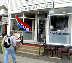 South Deerfield, MA : The GoNOMAD Cafe, an internet cafe and coffee shop in the center of the village.
