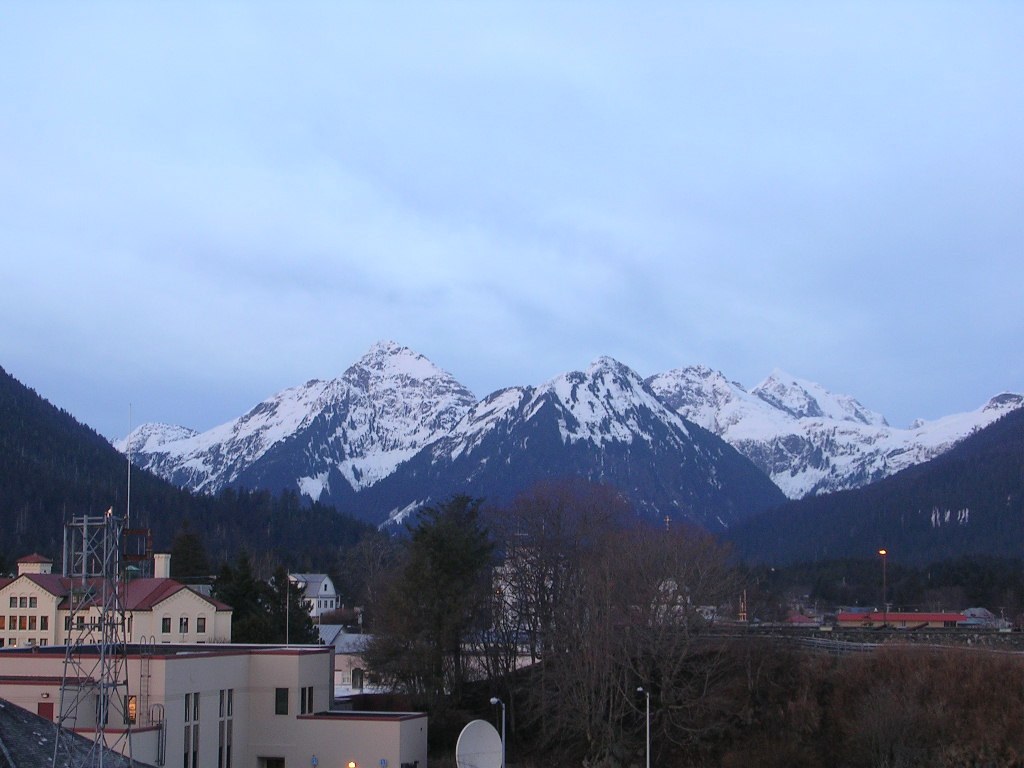 Sitka and, AK : Mountain view from Sitka