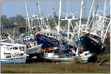 Empire, LA : Empire Marina . Hurricane Katrina