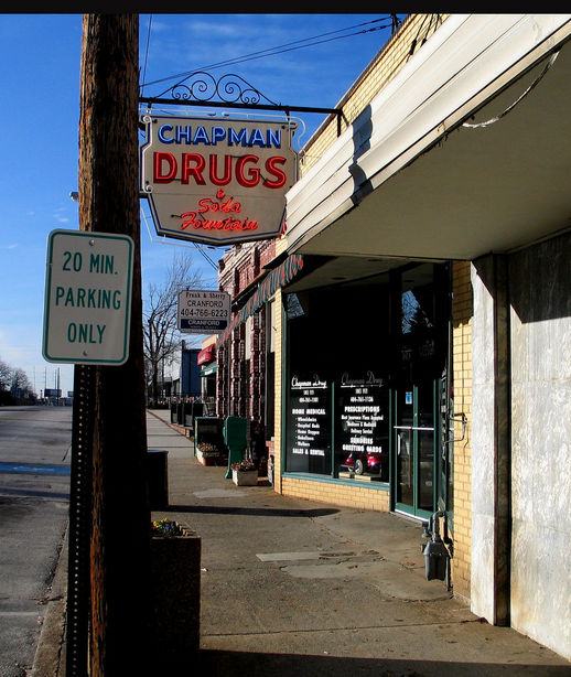 Hapeville, GA: Chapman Drugs and soda Fountain, Hapeville Georgia