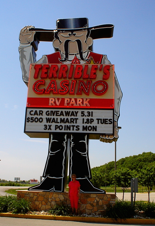 La Grange, MO : Casino sign in La Grange MO photo, picture, image