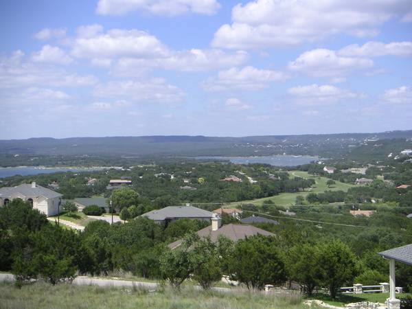 Lago Vista, TX: View from High Dr. looking onto Arrowhead park and the marina