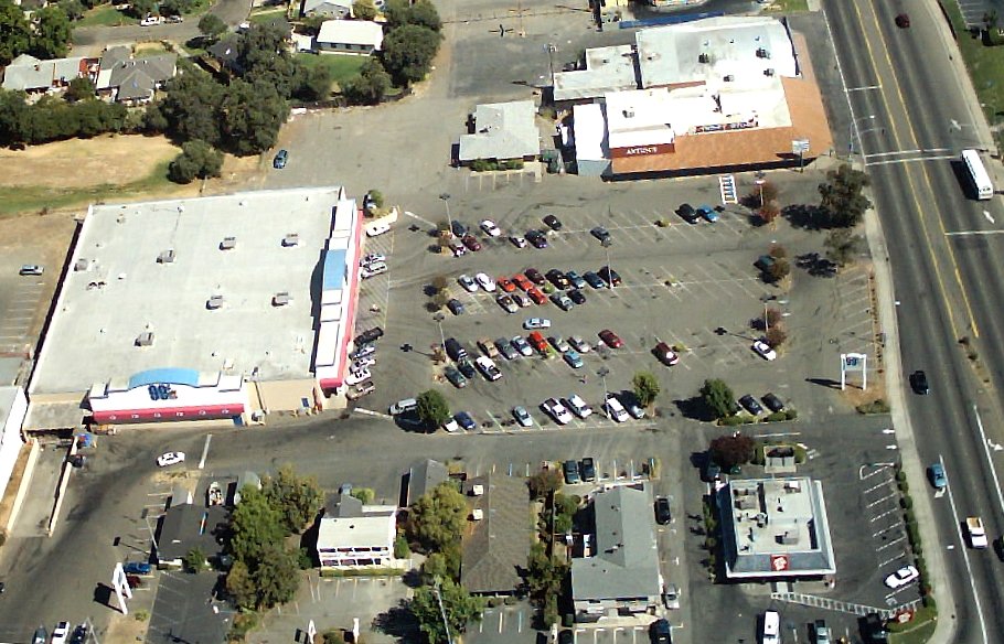 Carmichael, CA :  Carmichael's 99 cent Store from a model airplane