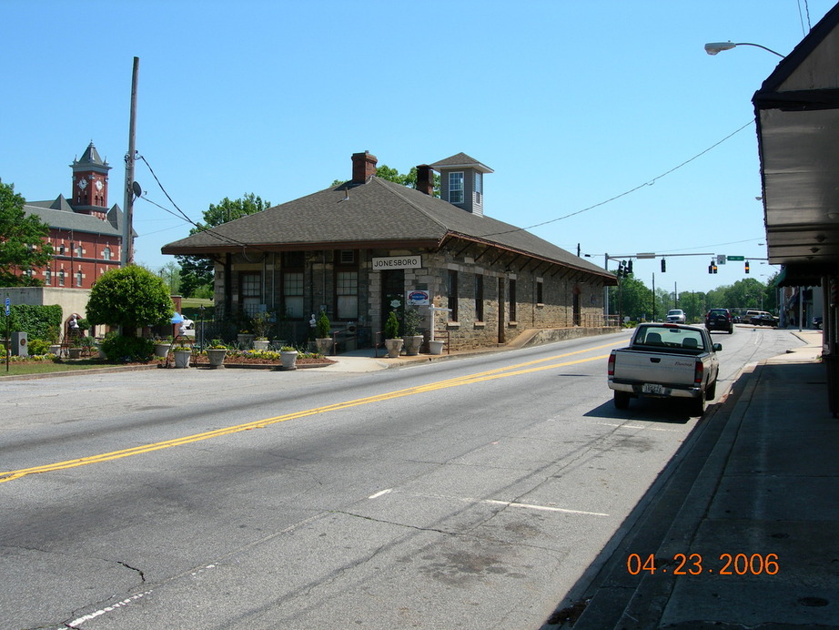 Jonesboro, GA: Jonesboro, GA Train Depot and Main Street