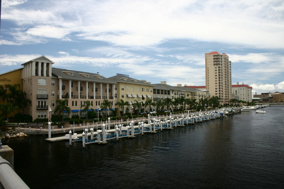 Tampa, FL: Residential area with dock directly across from the St. Pete's Forum
