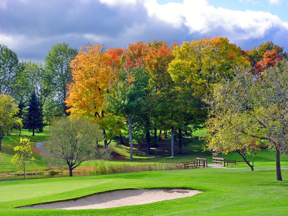 Lake City, MI Missaukee Golf Course in Fall colors photo, picture