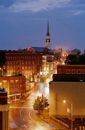 Bangor, ME: Downtown Bangor at Night