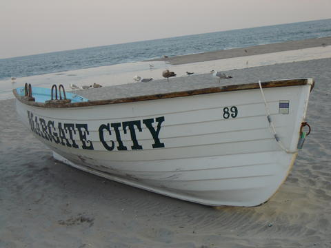 Margate City, NJ : Margate Lifeguard Boat -- Washington St. 2005